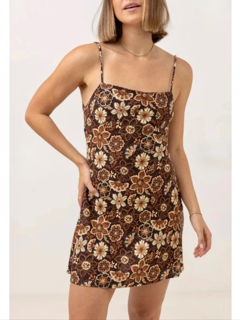 Rhythm Cantabria Floral Bias Mini Dress